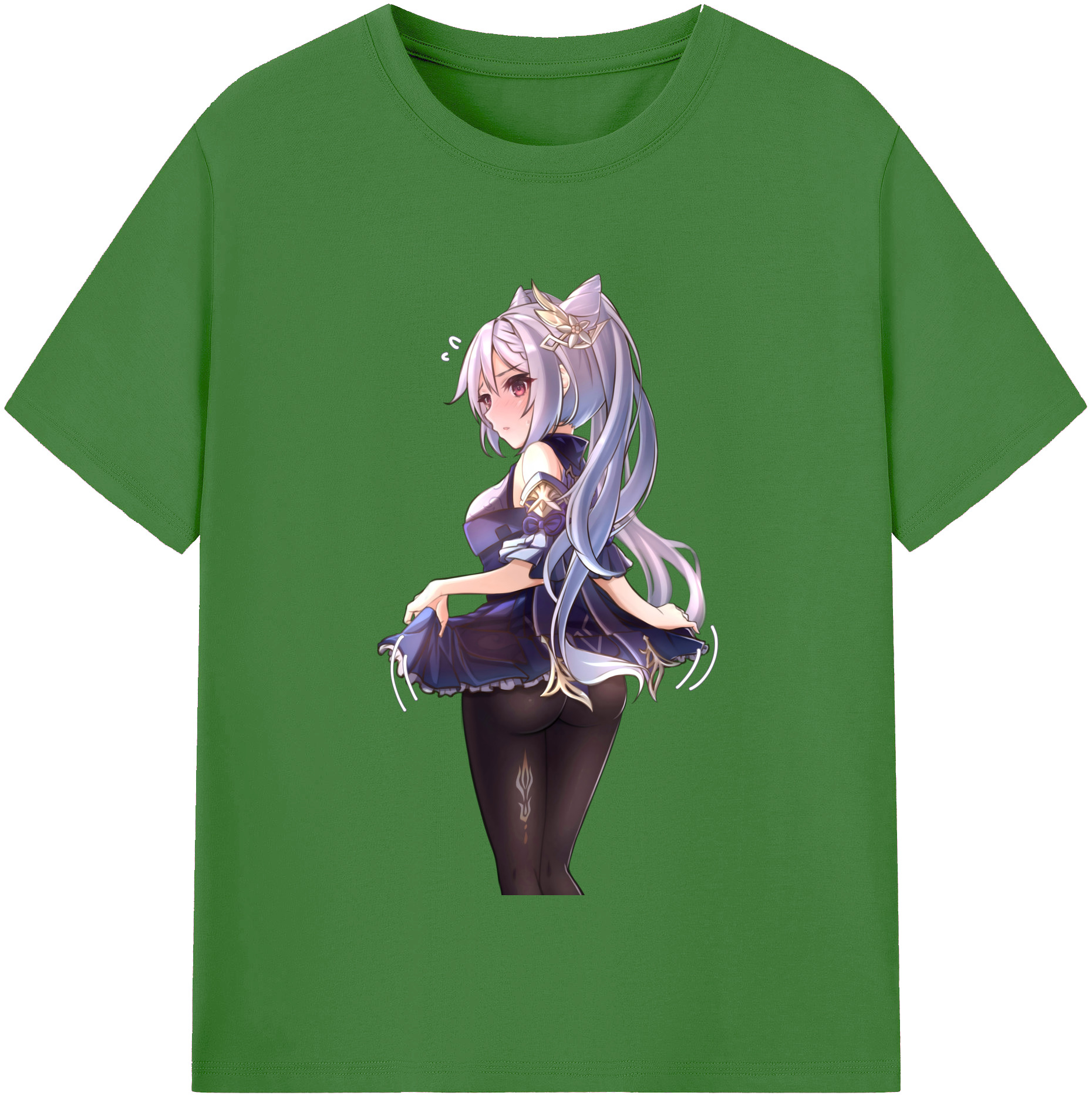 げんし神 刻晴 こくせい genshin Kokusei レディースカジュアルプリントTシャツ（綿100％）